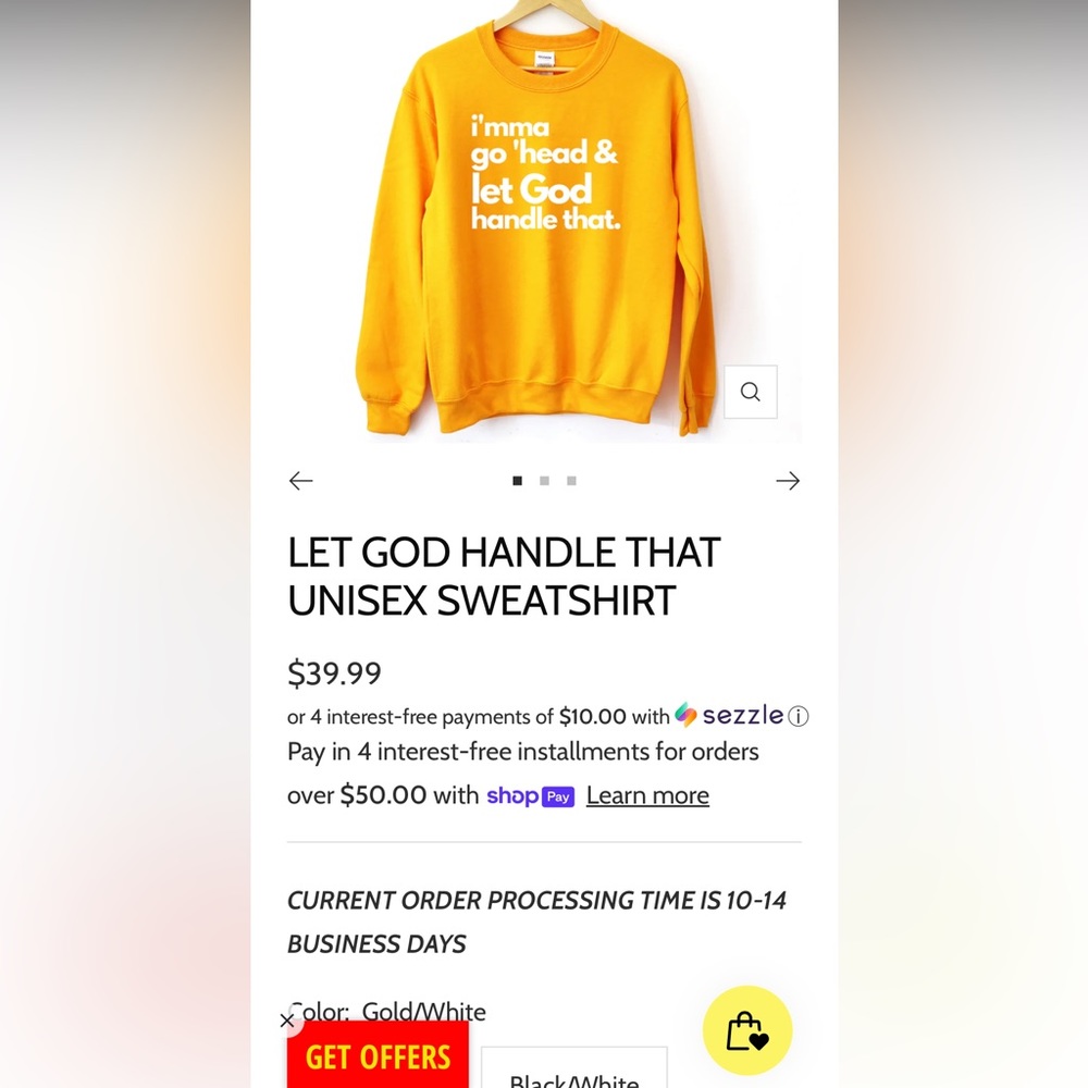 LET GOD HANDLE THAT UNISEX SWEATSHIRT